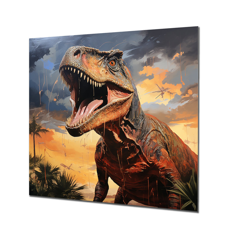 Ancient Dinosaur Hunters - Dinosaurmetal Wall Art, 16" H x 16" W