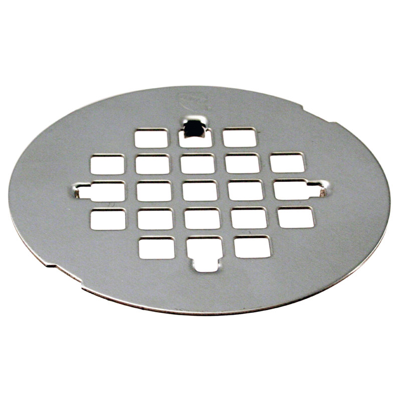 Couvercle de drain de douche en laiton de 4-1 / 4 po de style Casper Snap-In, Chrome poli