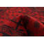 Tapis rouge foncé en laine noué à la main de conception unique 3 pi 3 po x 4 pi 10 po Ioma