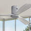 Ventilateur de plafond encastré 52 pouces DC 3 pales en bois sculpté, ventilateur, silencieux, télécommande réversible sans lumière