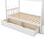 Lit convertible inférieur, tablettes et tiroirs de rangement, gris-1663956573