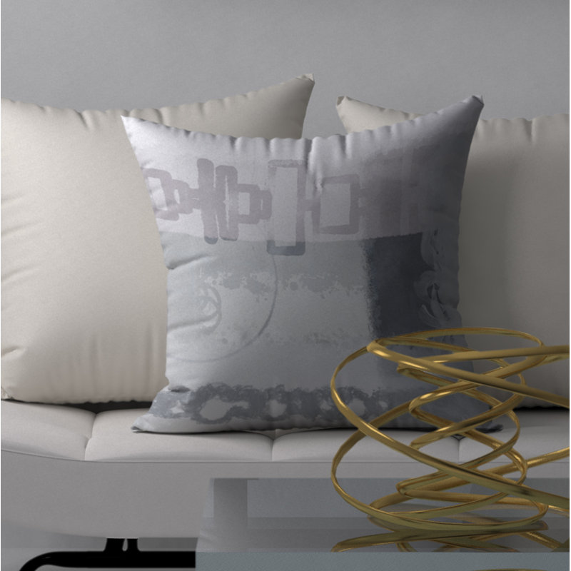 Abstract Reversible Throw Pillow, 18" x 18"
