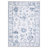 Kugler Vintage Traditional Ivory/ Blue Printed Washable Flat Pile Area Rug-223956335