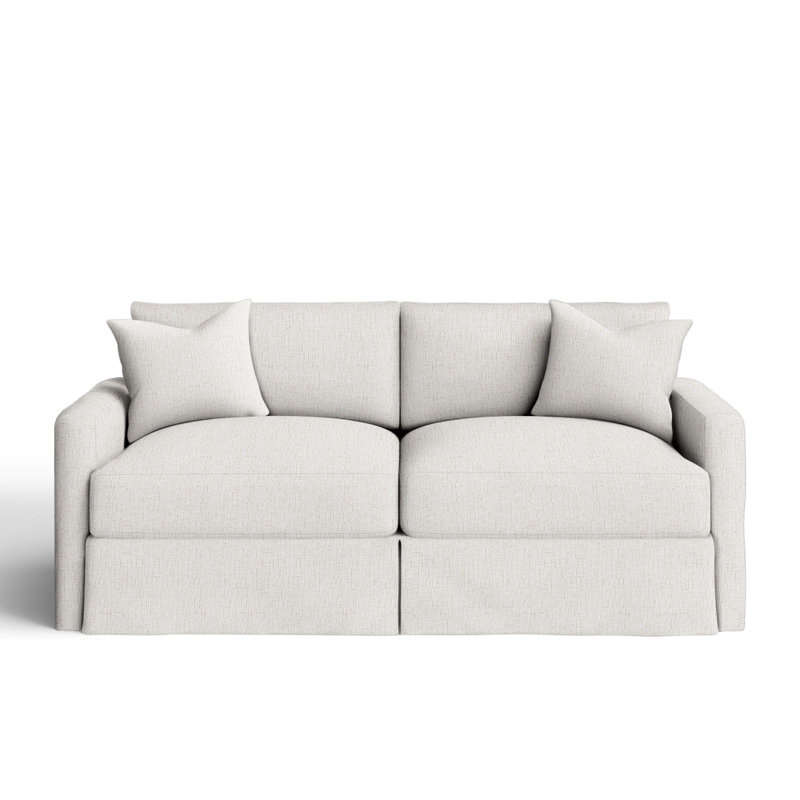 Hartig 84'' Slipcovered Sofa, Indy Cream Performance