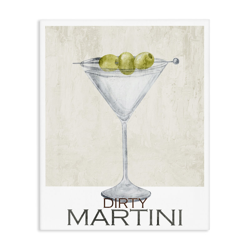 Dirty Martini Olives Canvas, design par Kim Allen, H 48 po x l 36 po