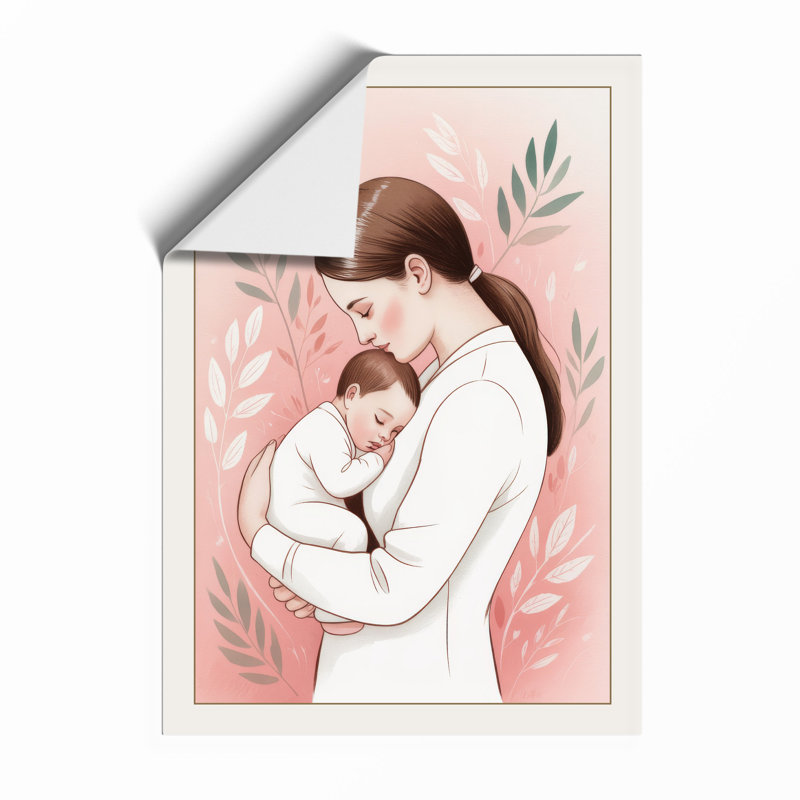 Nurture and Care Modern - Framed Print, Unframed, A4 - 29.7 x 21.0 cm