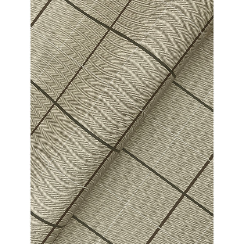 Papier peint écossais brun Tattersall, Brun