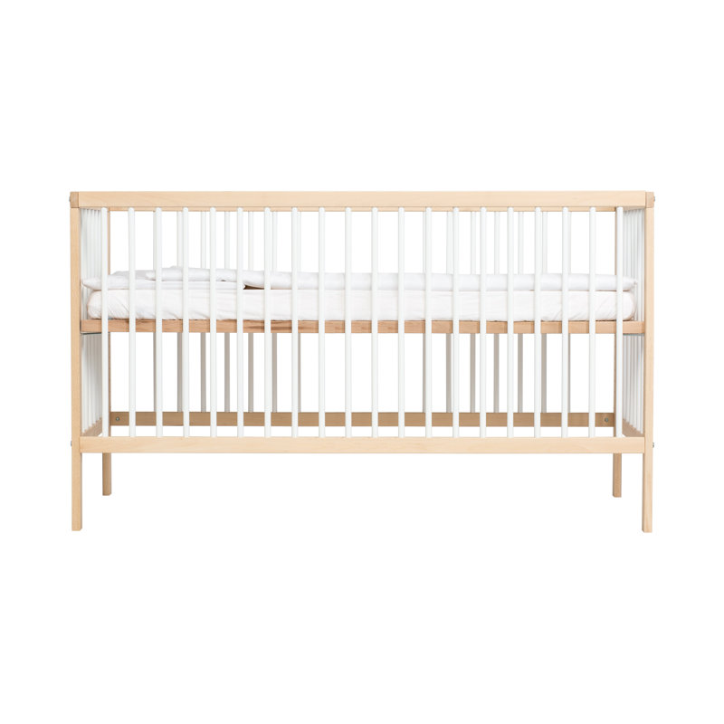 Midi Cot Bed, White Beech