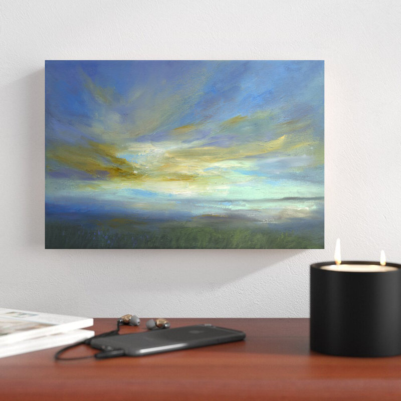 «Kiss of Light II» par Sheila Finch - peinture sur toile tendue, H 8 po x l 12 po