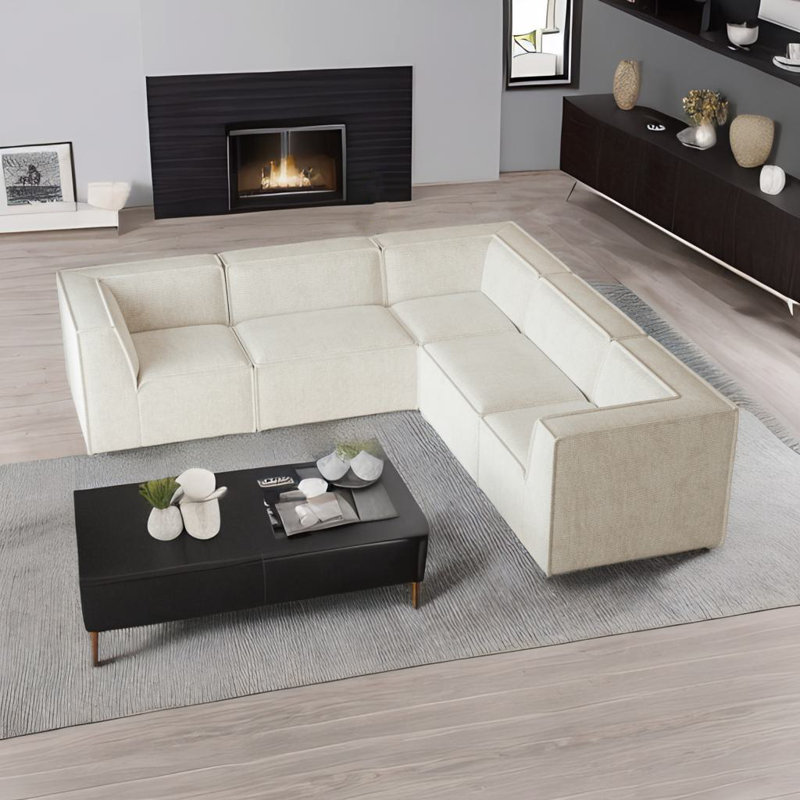 Canapé modulaire en L modulaire, Beige