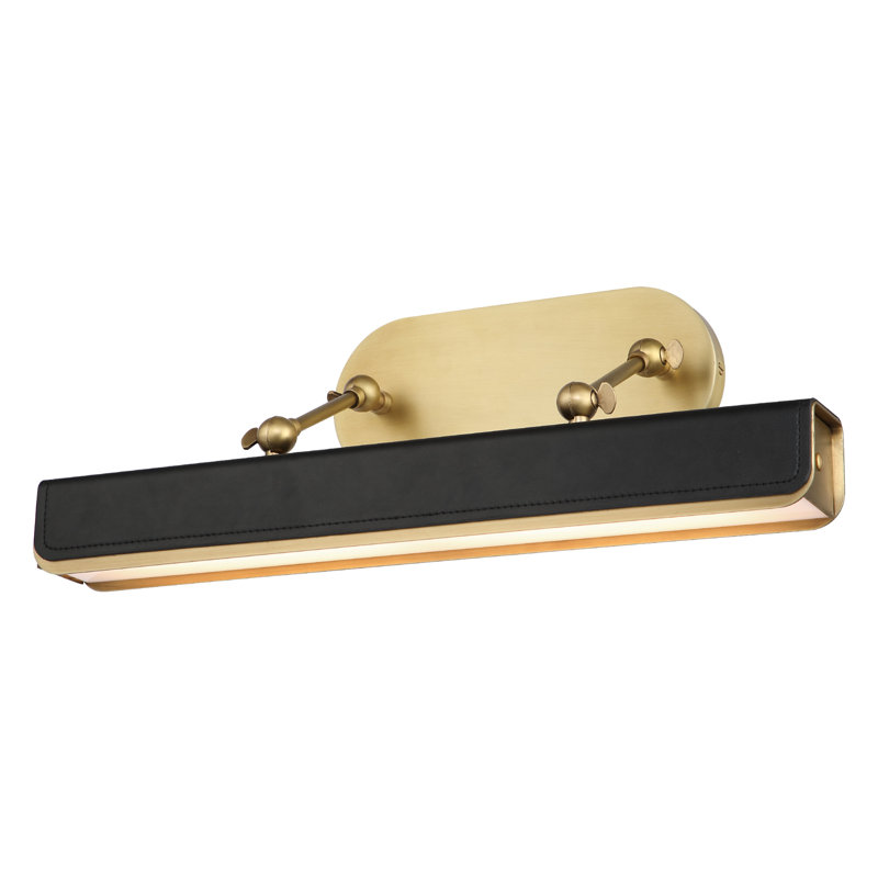 Valise Dimmable LED Wall Mounted Picture Light, Vintage Brass/Tuxedo