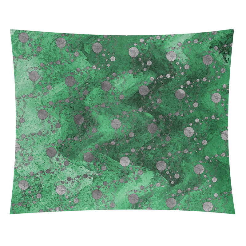 Tapisserie murale en polyester, H 91 po x l 107,5 po, Vert