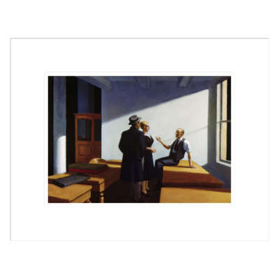 «Conférence de nuit» par Edward Hopper - impression giclée encadrée