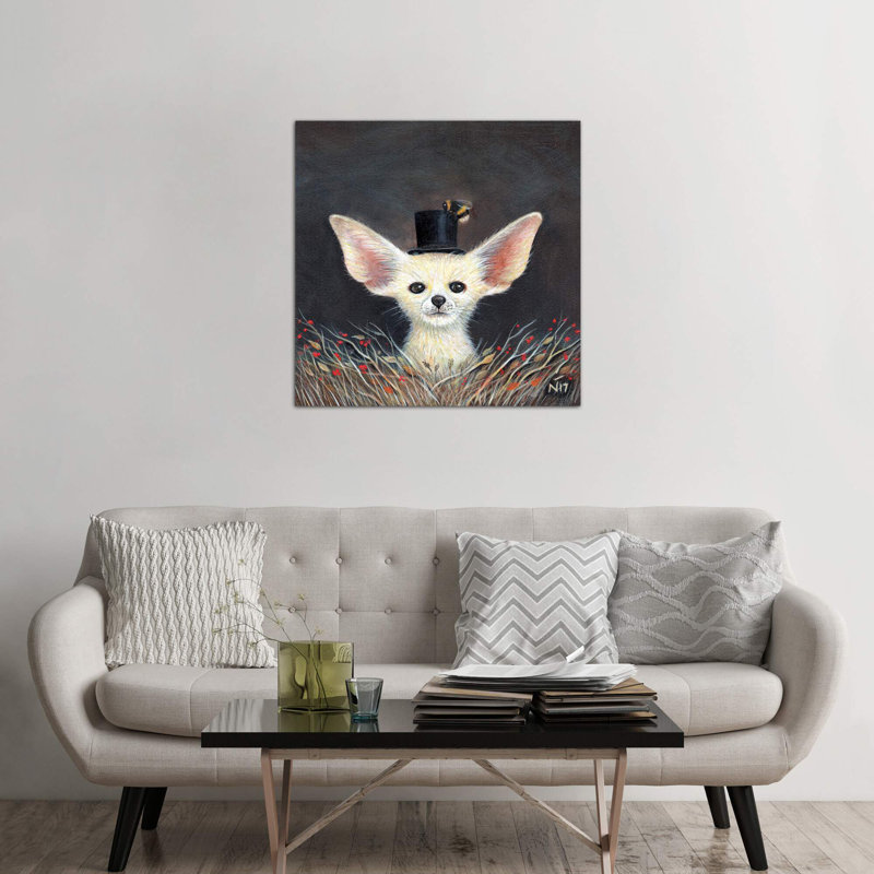 «Fennec Fox» par Neil Thompson - impression d'art graphique, Toile tendue, H 37 po x l 37 po x P 1,5 po
