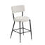 Ensemble de 4 tabourets de bar rembourrés en tissu Modern Teddy-134469930