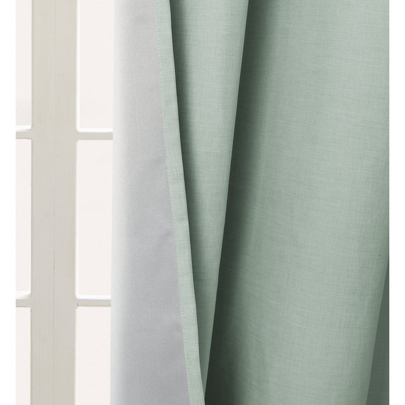 Panneau de rideau simple obscurcissant avec œillets, Turquoise, L 54 po x L 63 po