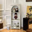 Vitrines en bois manufacturé beige