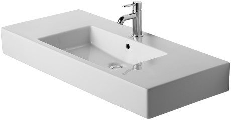 Vero Ceramic Rectangular Vessel Bathroom Sink with Overflow