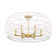 Babie 4-Light Semi-Flush In Modern Brushed Gold With Bleached White Raphia Rope