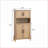 Cabinets with 4 Woven Rattan Doors &amp; Adjustable Shelves - Mid-Century | Beige | Particle Board