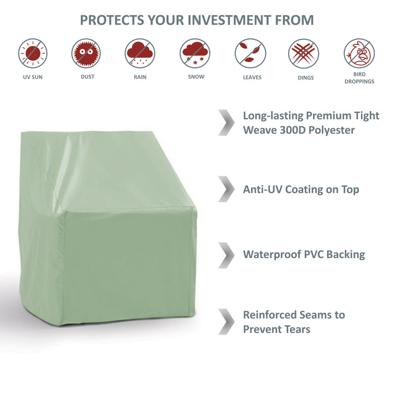 Outdoor Patio Chair Cover, Mint