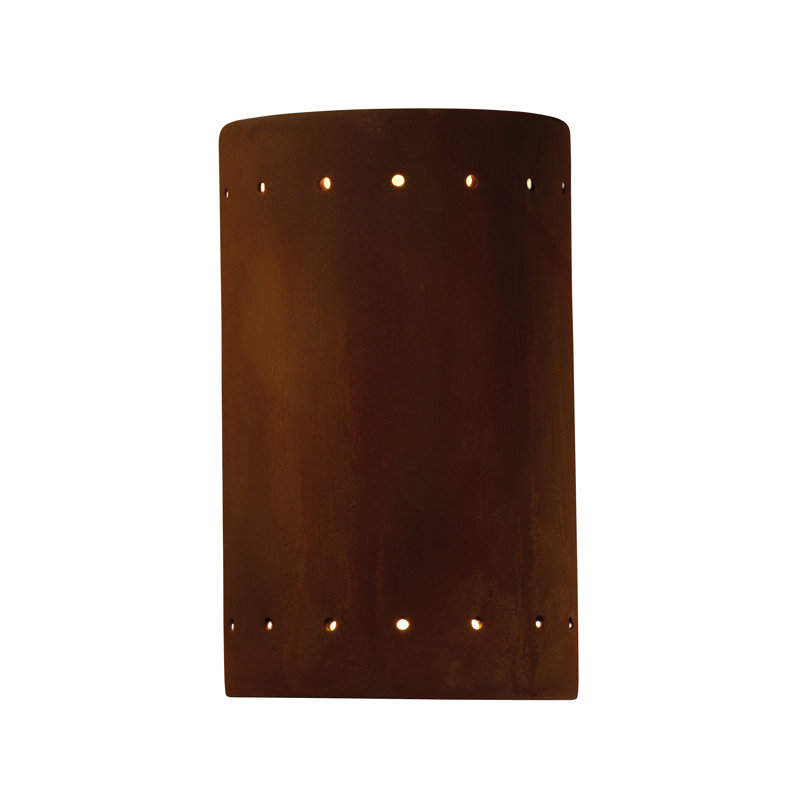 Plafonnier encastré d'extérieur Rossleigh, Non, Vraie rouille, H 9,5 po x l 5,25 po x P 4 po