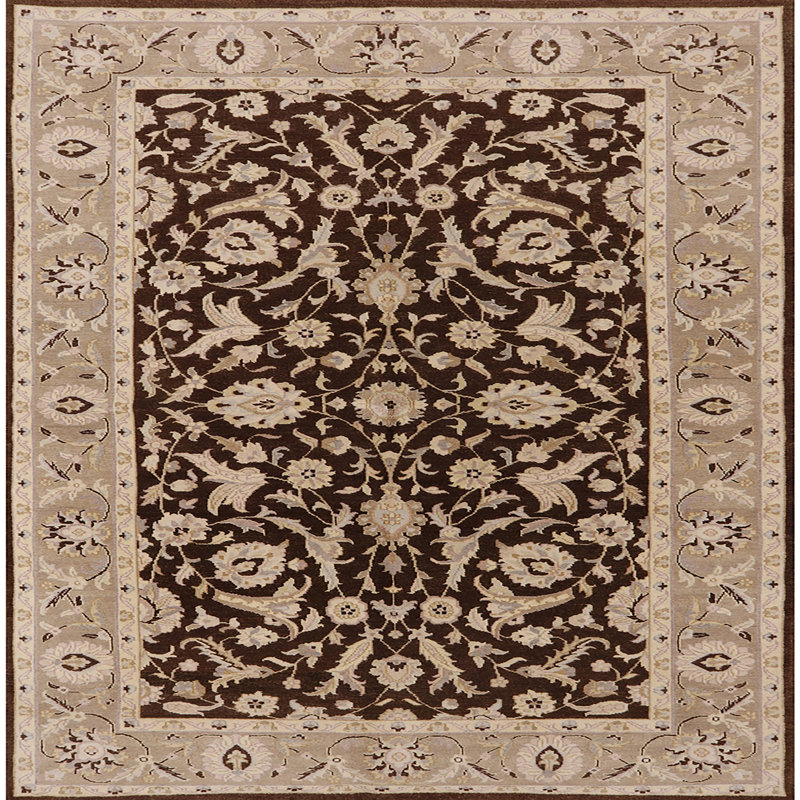 Tapis oriental brun / beige Lave, Carré 4 pi
