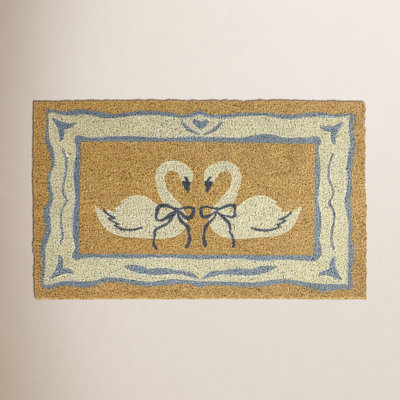 Lucie Ribbon Swans Non-Slip Doormat