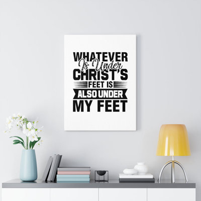Under Christ's Feet - Wrapped Canvas Print