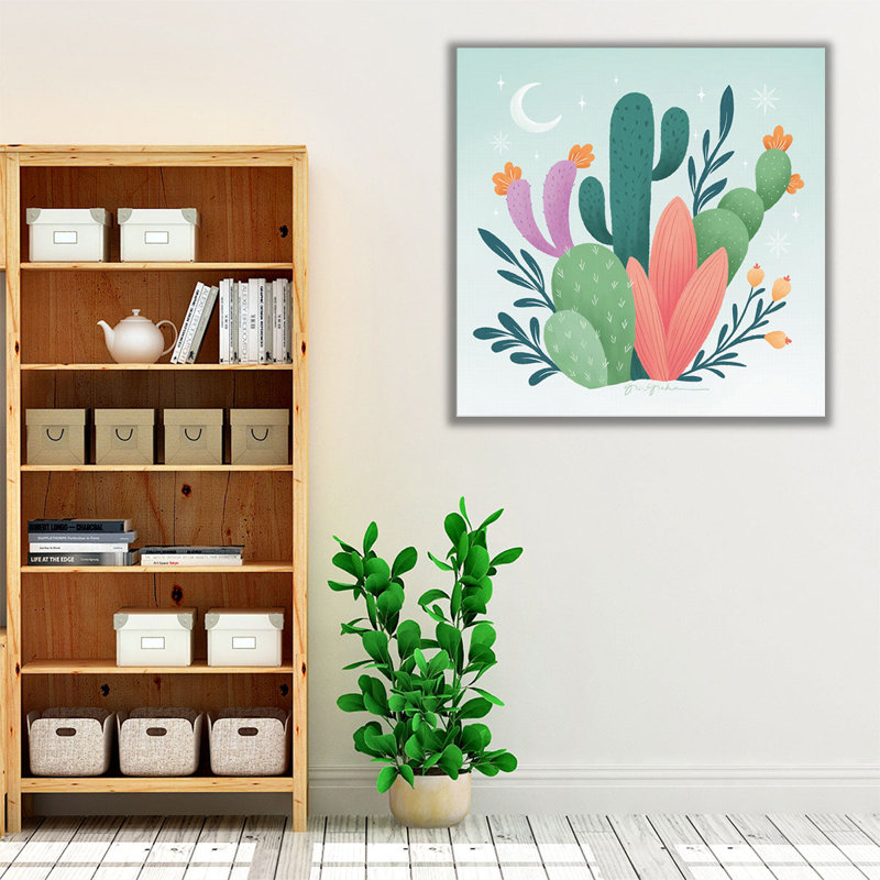 «Cactus Garden II», reproduction d'art sur toile, H 16 po x l 16 po