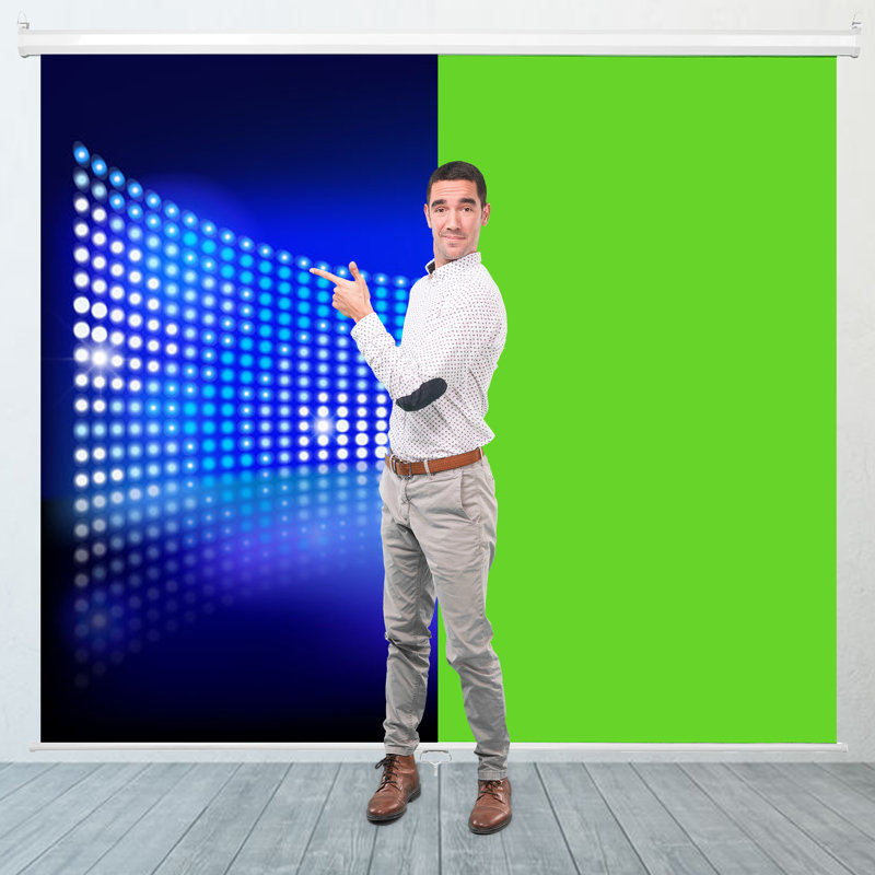 82" x 84" Pull Down Chroma Key Green Screen