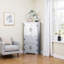 Garde-manger de style campagnard 48,5 po avec tablettes réglables et rangement de plancher blanc