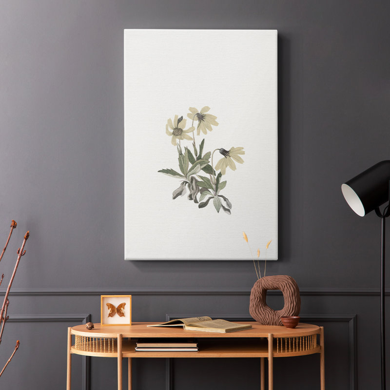 Imprimé floral rétro CLxxvi - galerie Cavas, H 60 po x l 40 po