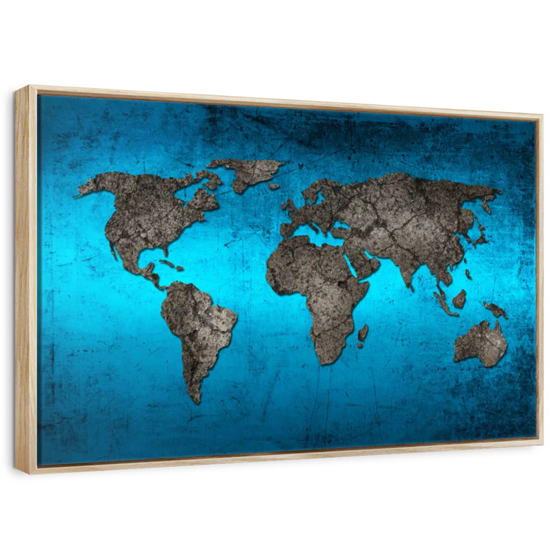 Ocean World Luro, Cadre flottant en bois naturel, 46 po x 31 po