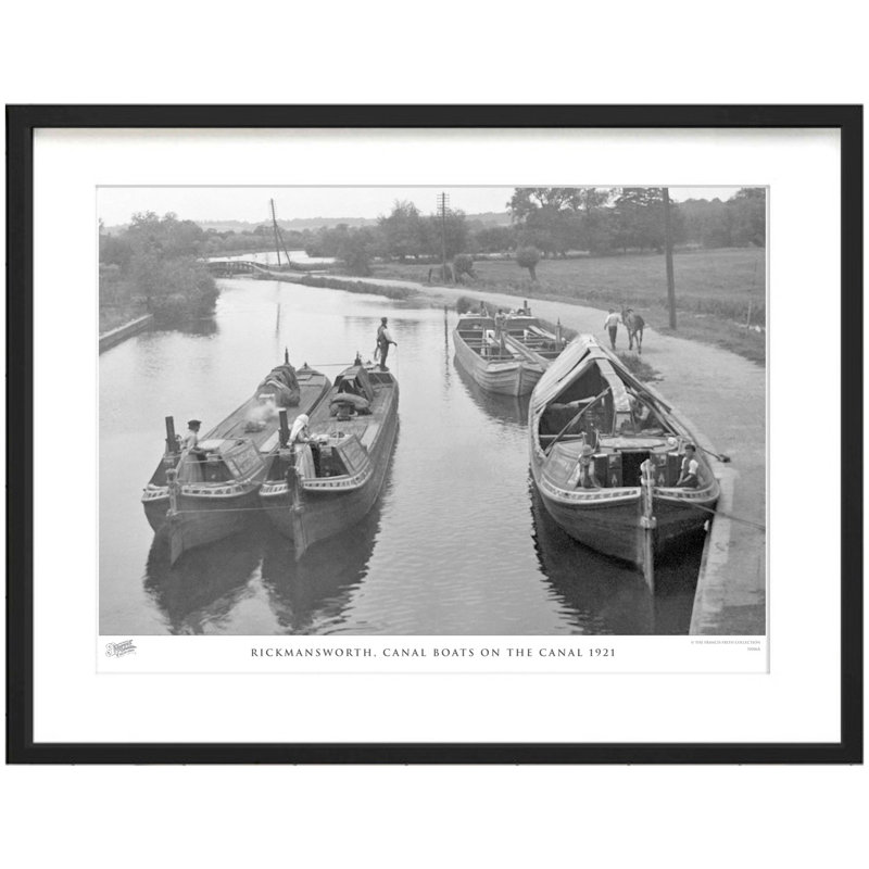 Rickmansworth, The Grand Junction Canal 1921 by Francis Frith - Single Picture Frame Print, 28cm H x 36cm W x 2.3cm D