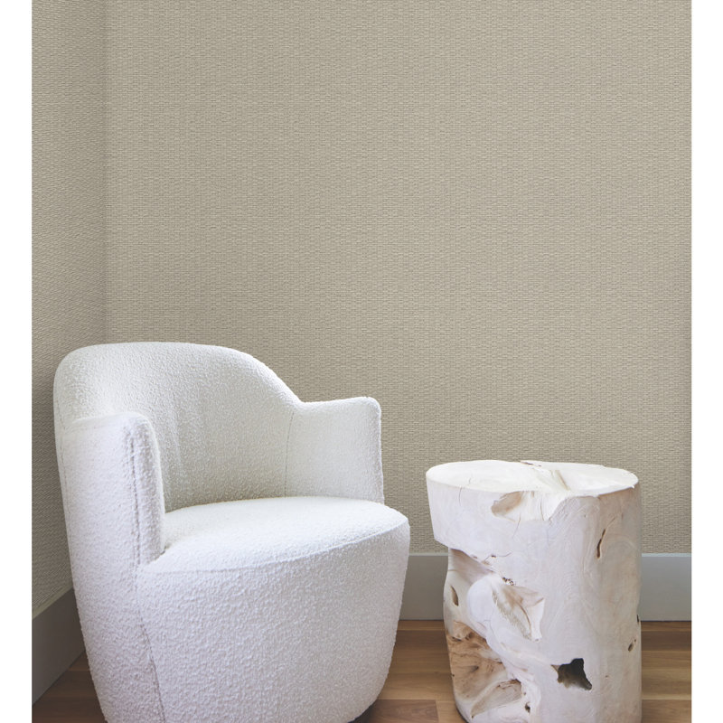 Plaid Wallpaper Roll, Putty