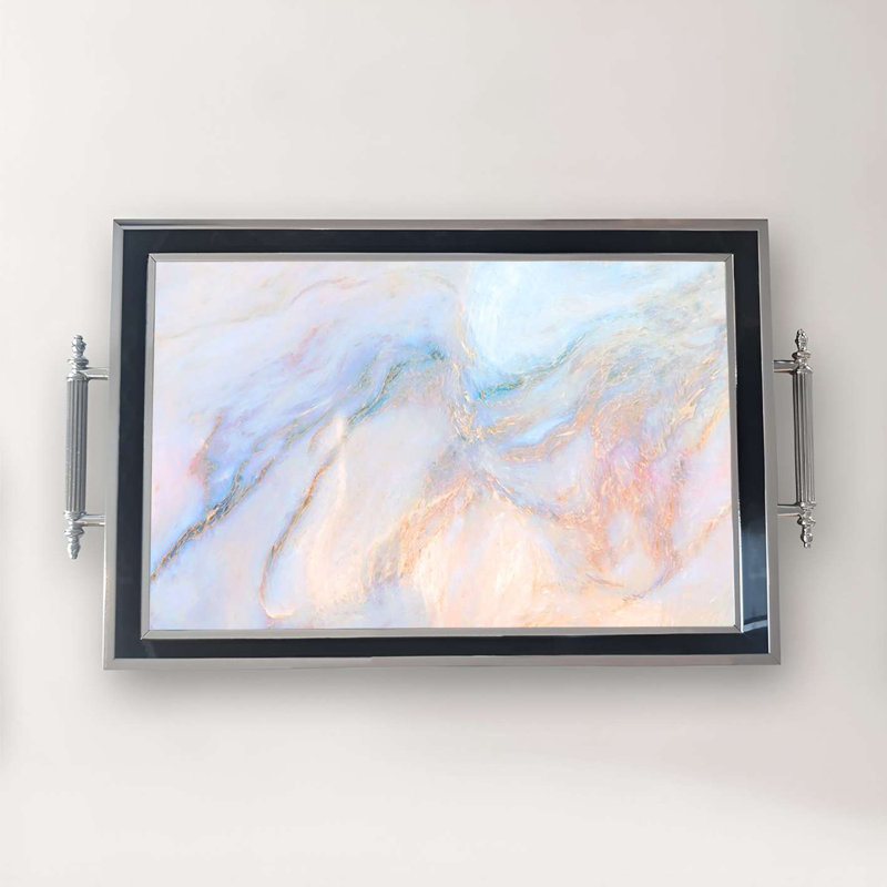 Elegant Glass Serving Tray, 19.7 x 11.4 x 1.4 inches | 100% High-Quality Glass | Perfect for Entertaining & Serving | Stylish and Functional Design for Home & Parties | Durable and Easy to Clean