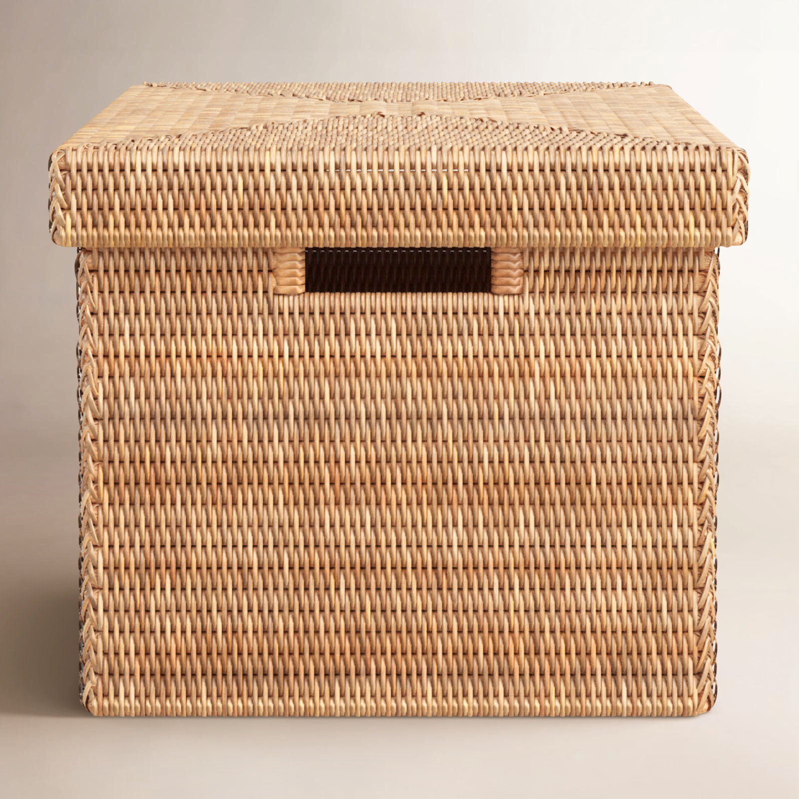 Handmade Rattan Storage Basket, Honey Brown