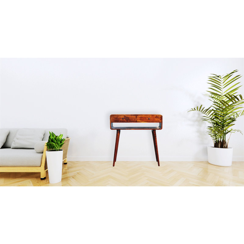 Versatile Design Console Table Wood Table Top,Leisure Coffee Table, Brown