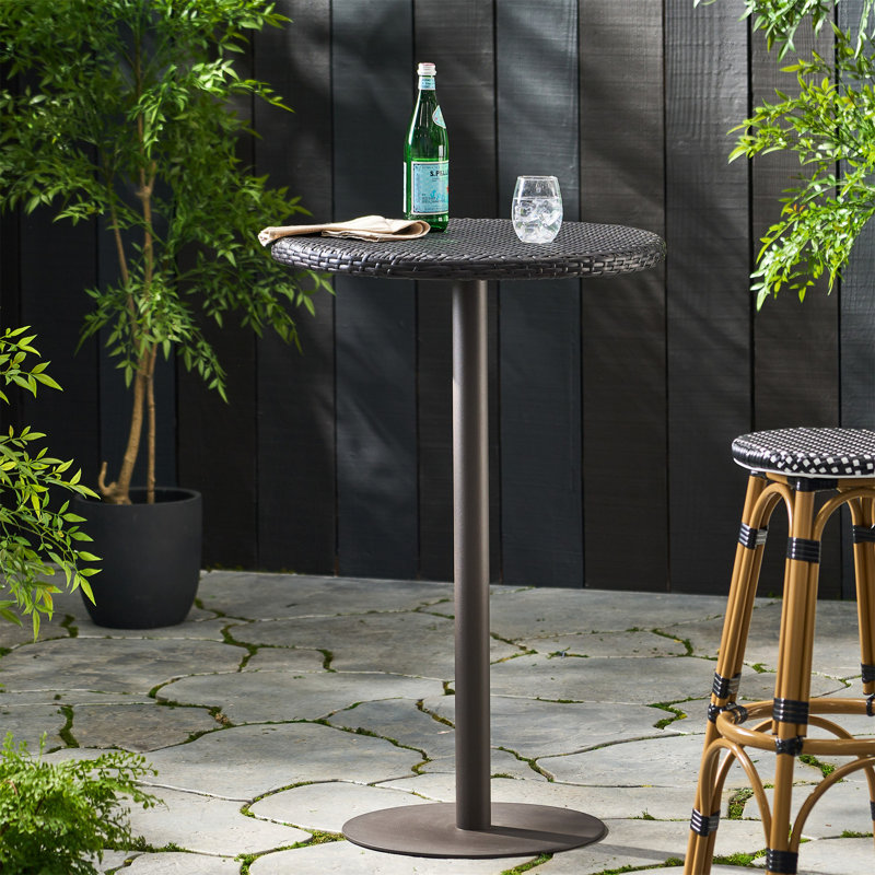 Outdoor 26" Round PE Rattan Bar Table