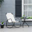 Chaise berçante de jardin en tissu Outsunny
