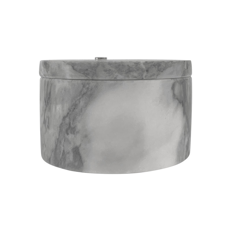 Fox Run Marble Double Salt Cellar, Black, White