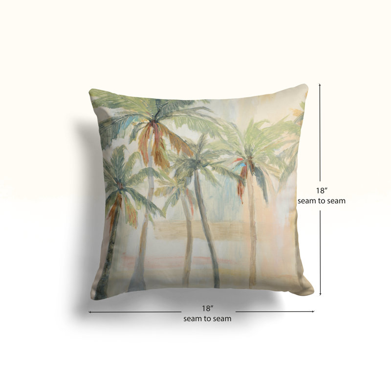The Palms Reversible Throw Pillow