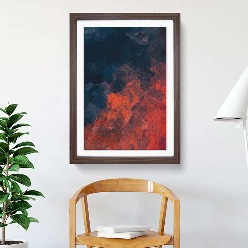 Iron Feelings in Abstract - Framed Print, 48cm H x 36cm W x 2cm D, Walnut Framed