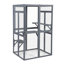 Chaton gris avec plateformes fonctionnelles et dispositif de protection pour l'extérieur-1068794953