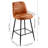 Modern Counter Height Swivel Stool Set with Backrest