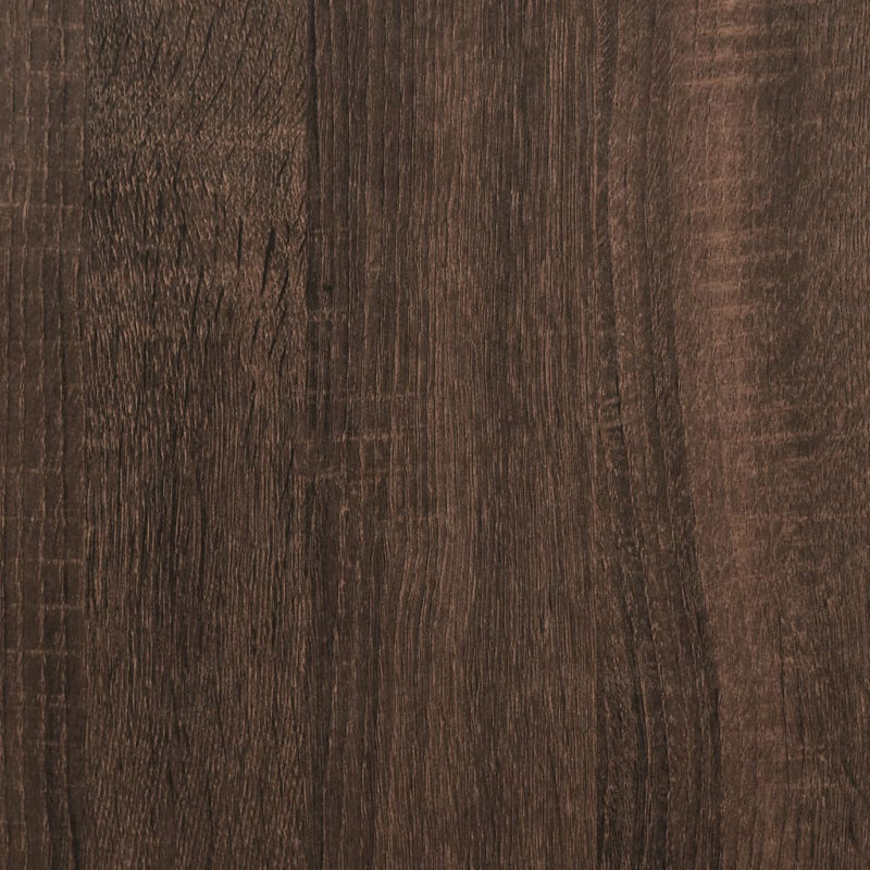 Hagley 141.5cm H x 102cm W Metal Bookcase, Brown oak