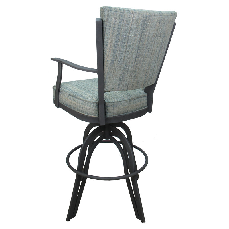 Tabourets de comptoir en métal Custom, Gris, Watusi Aquatinte, Tabouret de bar (siège d'une hauteur de 30 po)