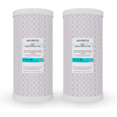 Max Water 10 inch x 4.5 inch, CTO Carbon Reverse Osmosis Replacement Filter Cartridge
