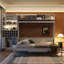 Grand lit escamotable mural avec canapé, tablettes, ports USB et éclairage pour une utilisation compacte et multifonctionnelle-1548336731